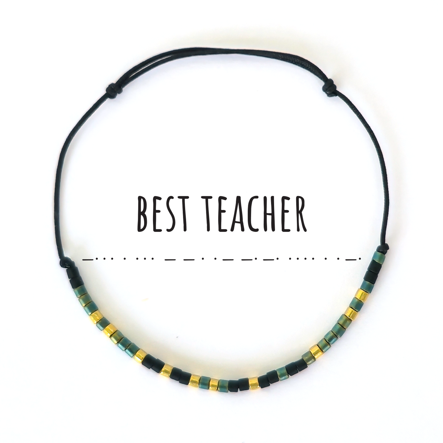 Bratara "Best Teacher", in cod Morse