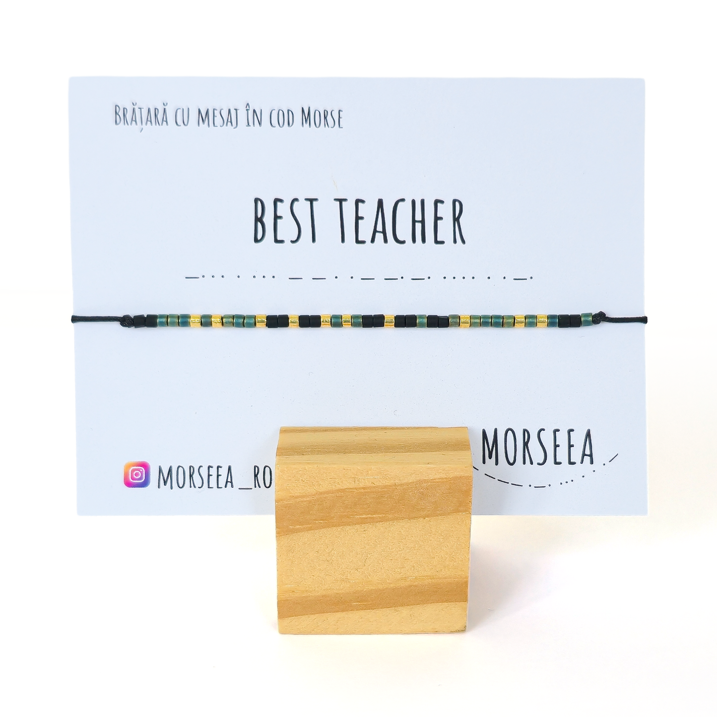 Bratara "Best Teacher", in cod Morse