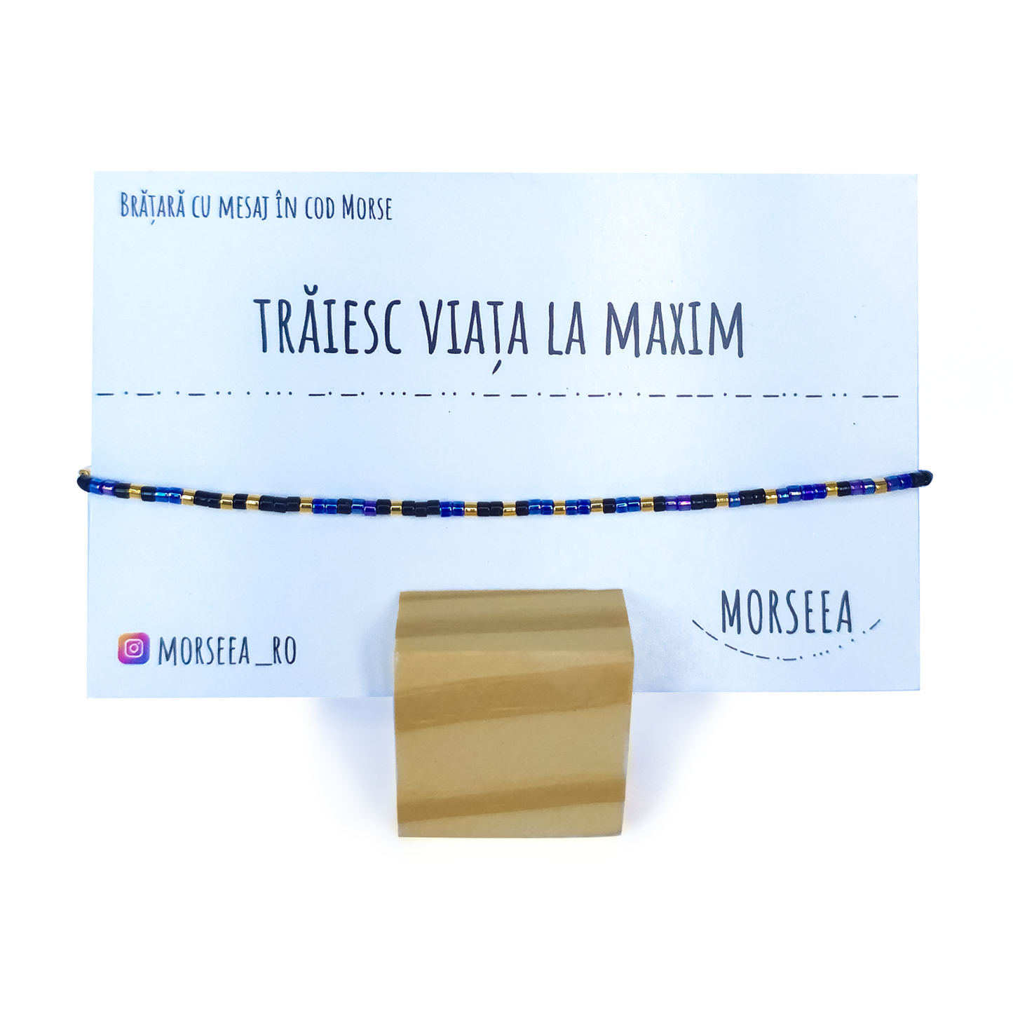 Bratara de picior cu mesajul "Traiesc Viata la Maxim"