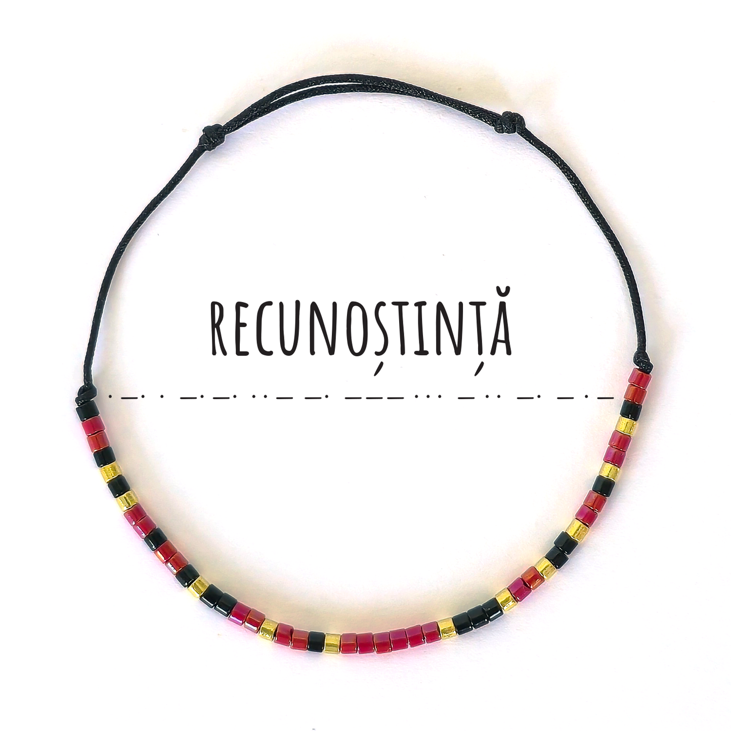 Bratara "Recunoștință", in cod Morse