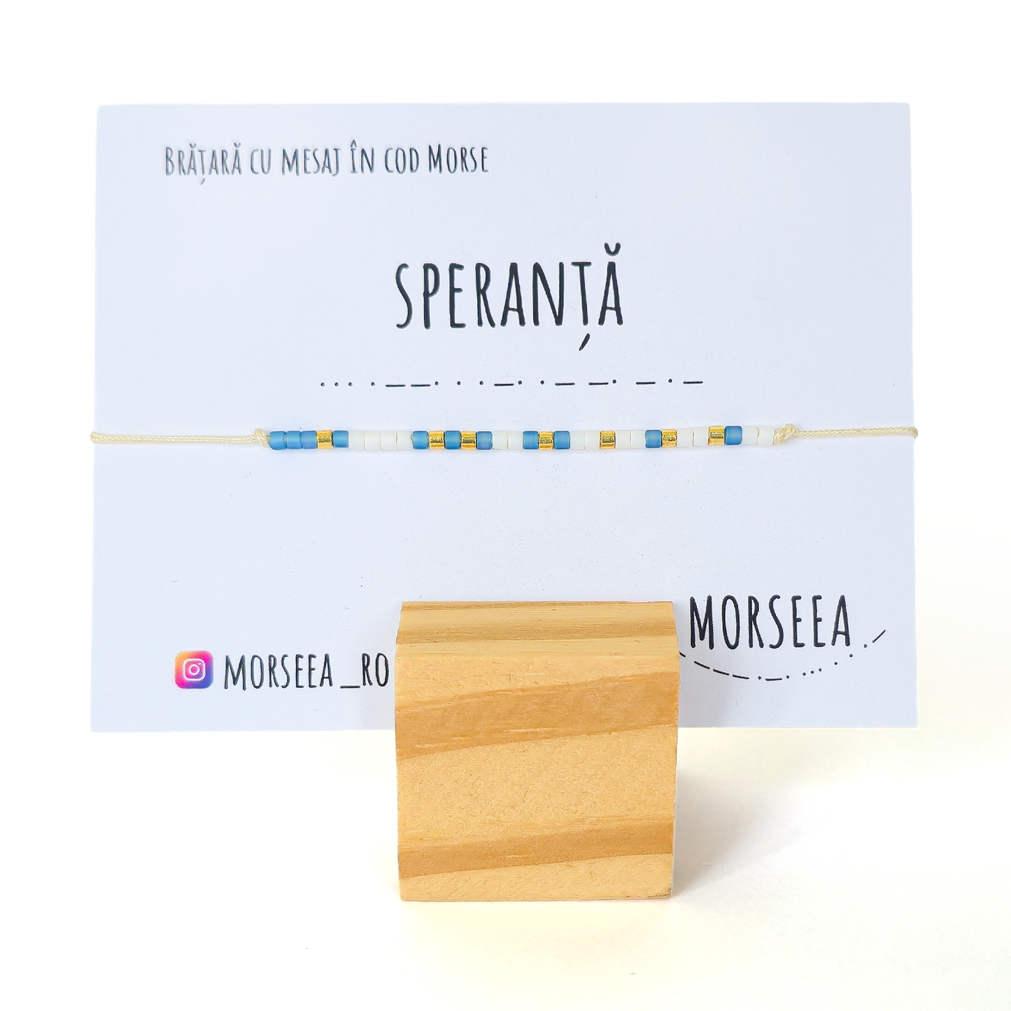 Bratara "Speranta", in cod Morse
