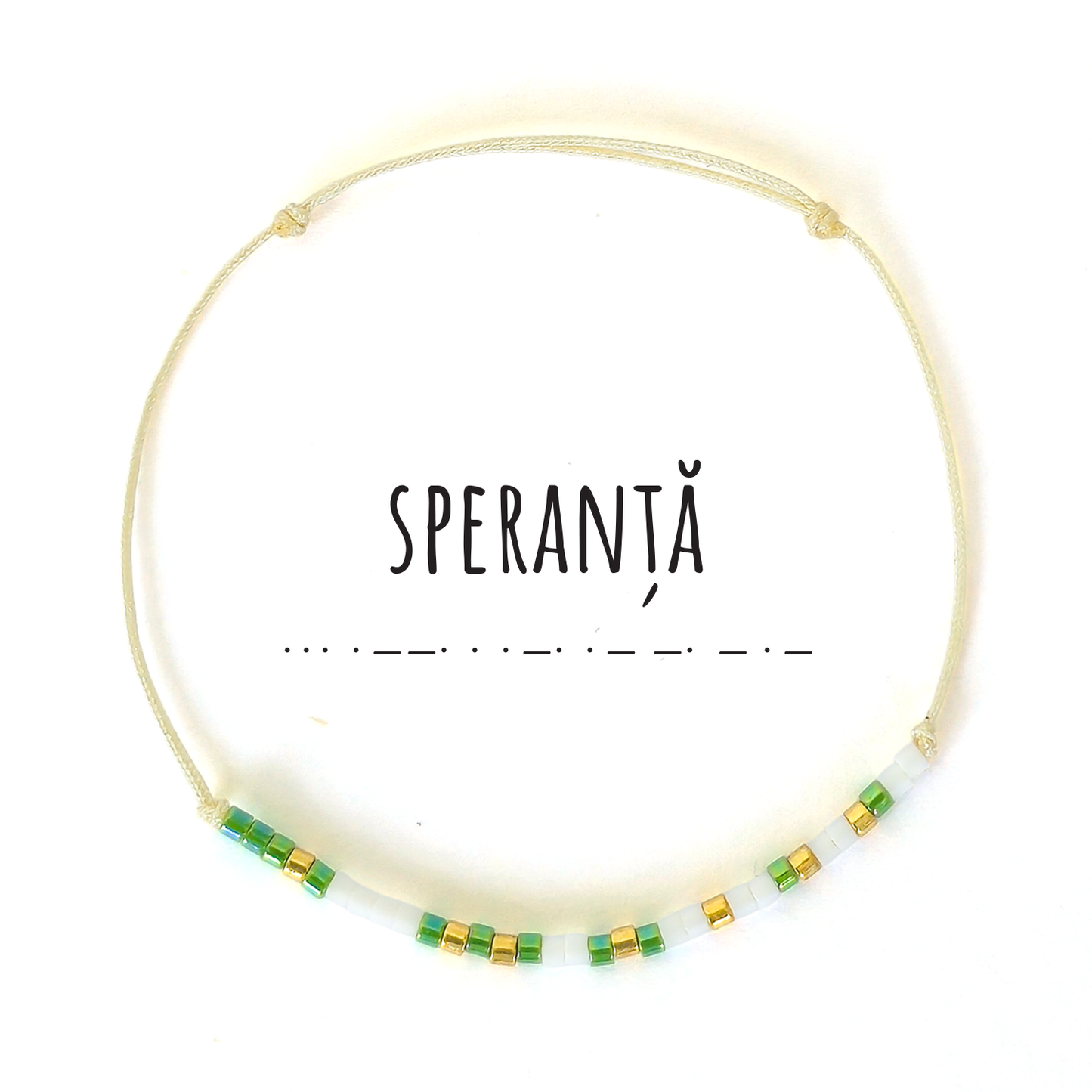 Bratara "Speranta", in cod Morse