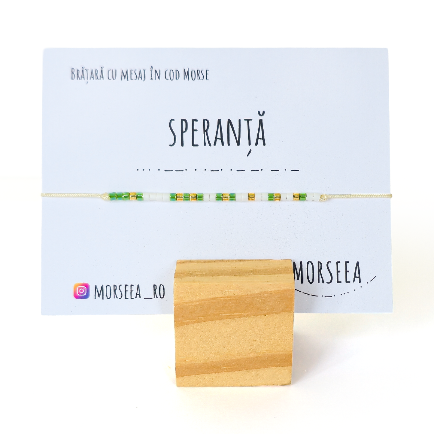 Bratara "Speranta", in cod Morse