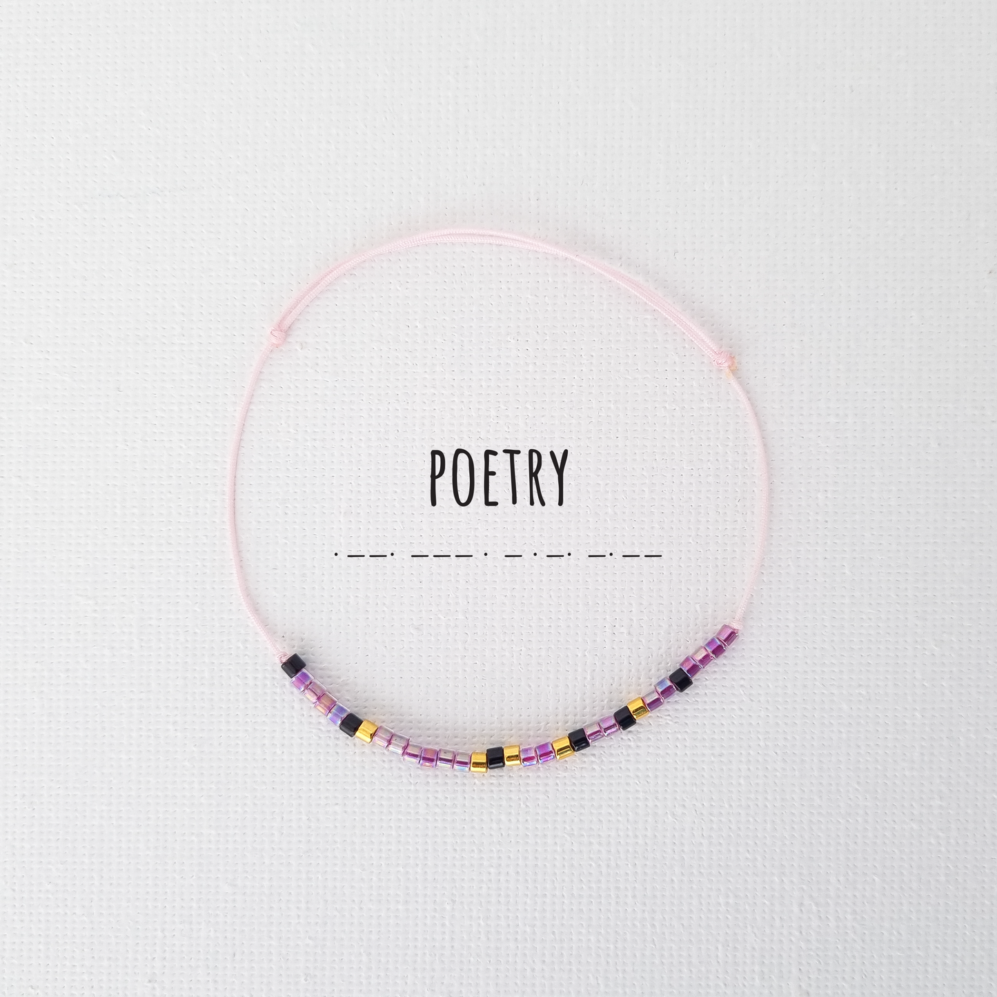 Bratara cod Morse "Poetry"